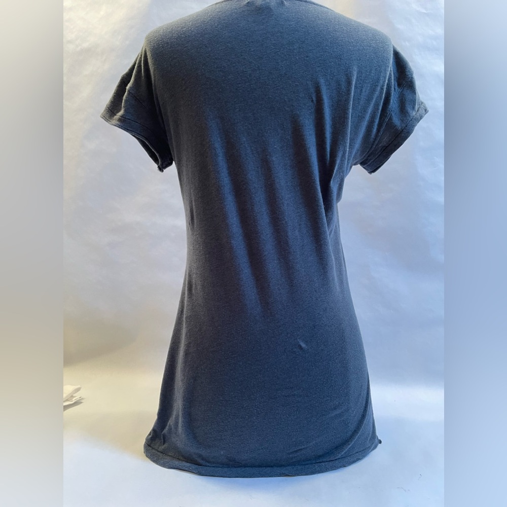 Burberry Brit Short Sleeve Plaid Print V Neck T Shirt - Picture 6 of 8
